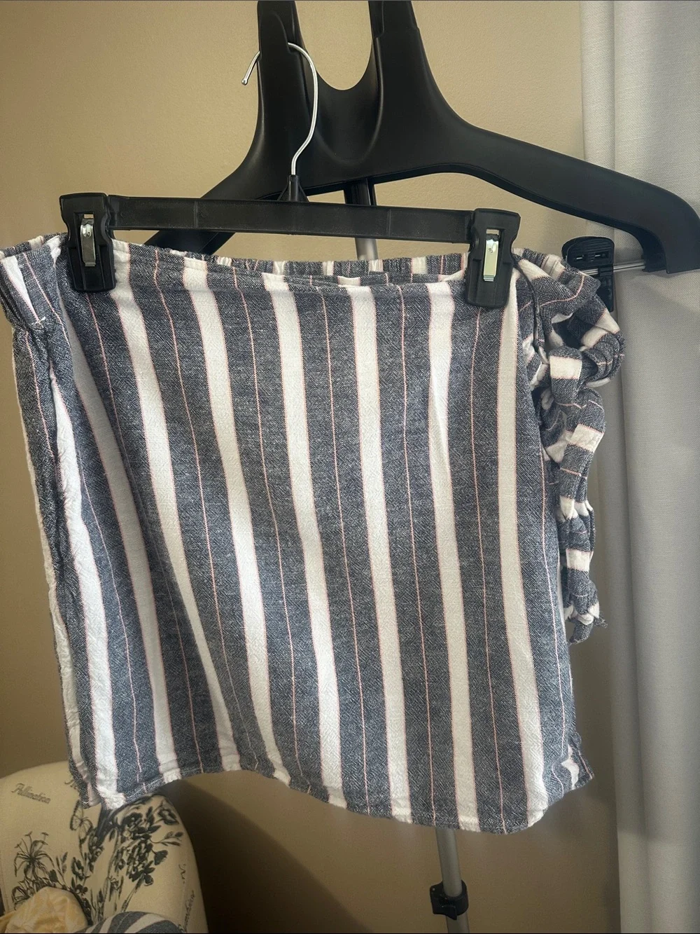Striped Blue and White Matching Set